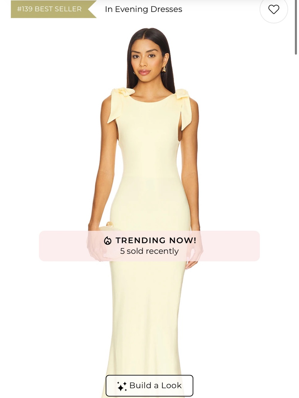 OW Bow-Shoulder Maxi Dress in Soft Cream
